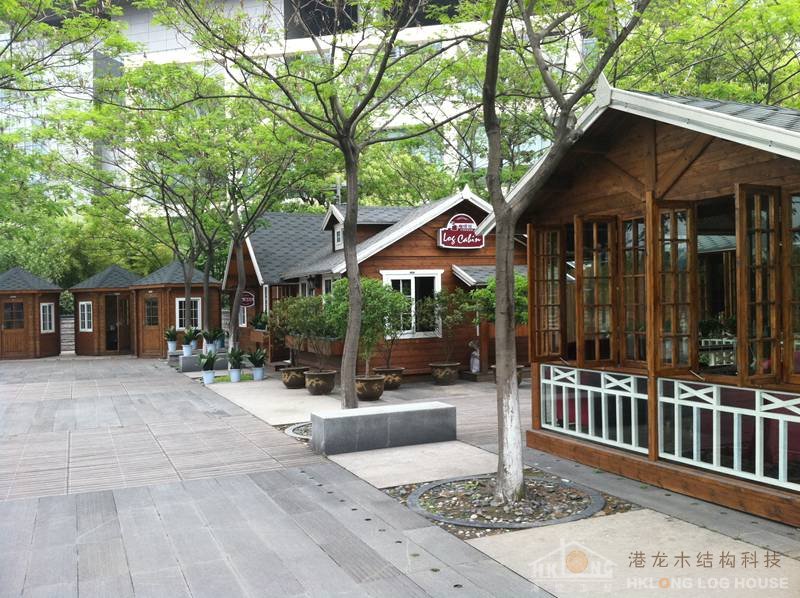 杭州西湖文化廣場親水空間木屋咖啡館項目